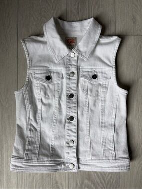 Gianni Bini Junior Girl White Denim Vest